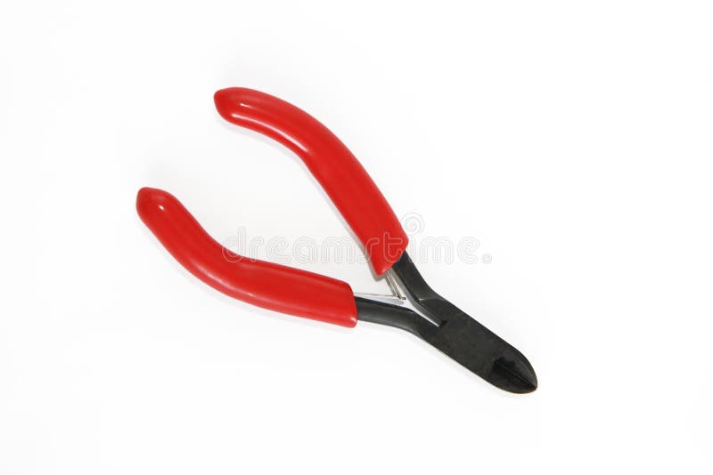 Old Rusty Pliers Tools, Metal Cutting Pliers with Red Handle Stock Image Image of grey