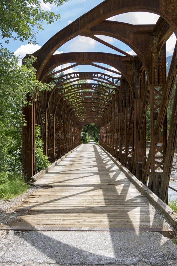 Old rusty railroad bridge