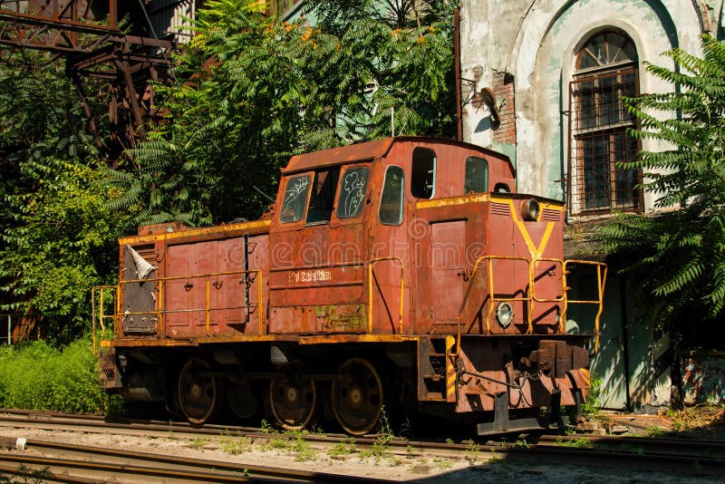 Old rusty Russian train