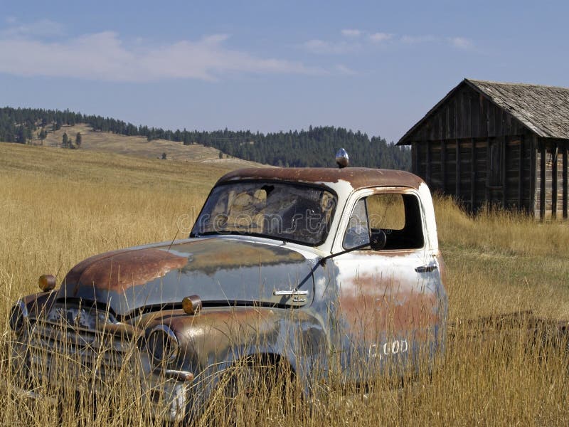 Old Rusty Truck and Building