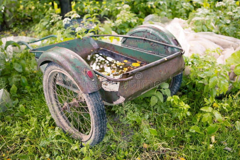 Old Rusty Wheelbarrow stock image. Image of action, equipment 42818343