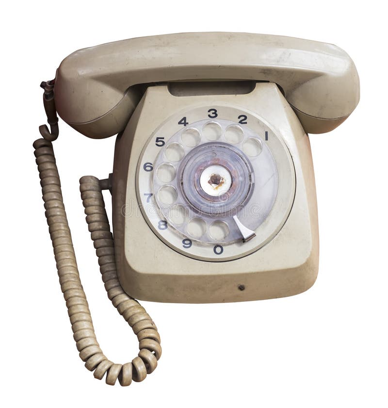 Old 80s Gray Phone, White Scene Stock Photo Image of cable, black