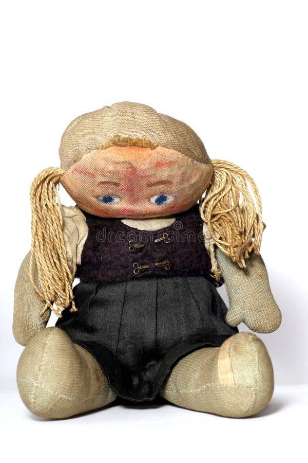 Old sad cloth doll