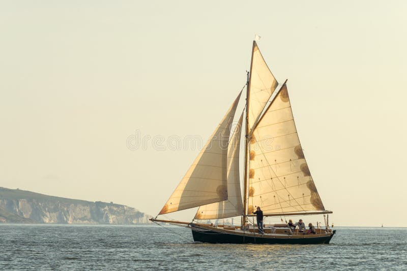 Old Sailing Boat All Sails Outside on the Sea Stock Image - Image of tall,  water: 160924807