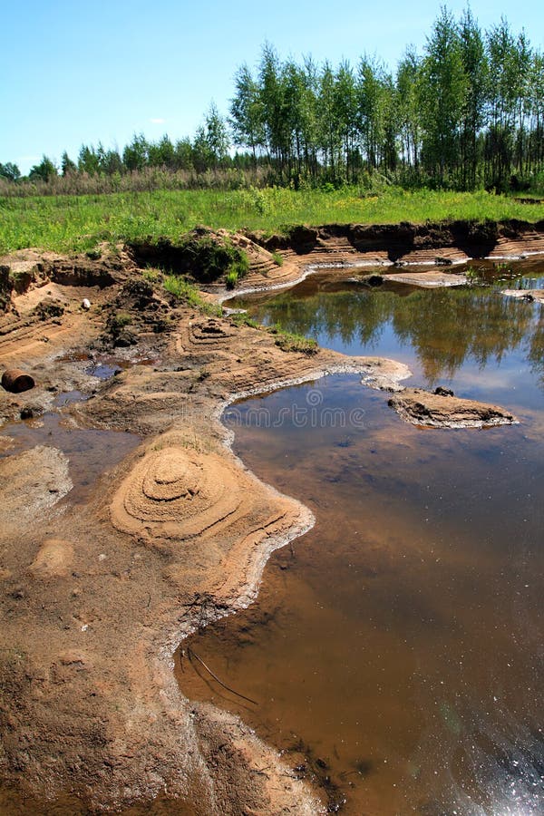 Old sandy quarry stock photo. Image of area, bottle, ecology 15378436