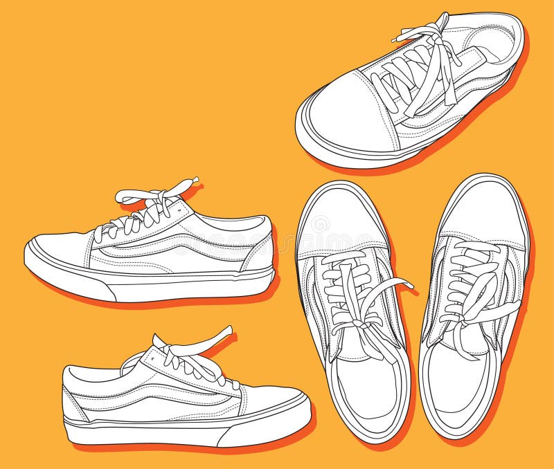 vans shoes template