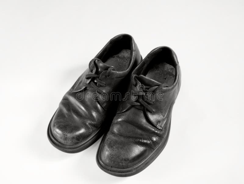 old school black shoes