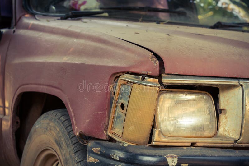 Old scrap of car abandoned stock photos Old scrap of car abandoned stock photos