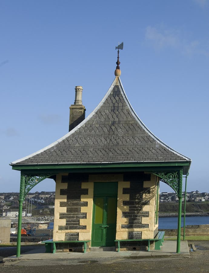 Old Seaside Shelter and watching Station,Wick Harbour,Caithness, Scotland, U.K.