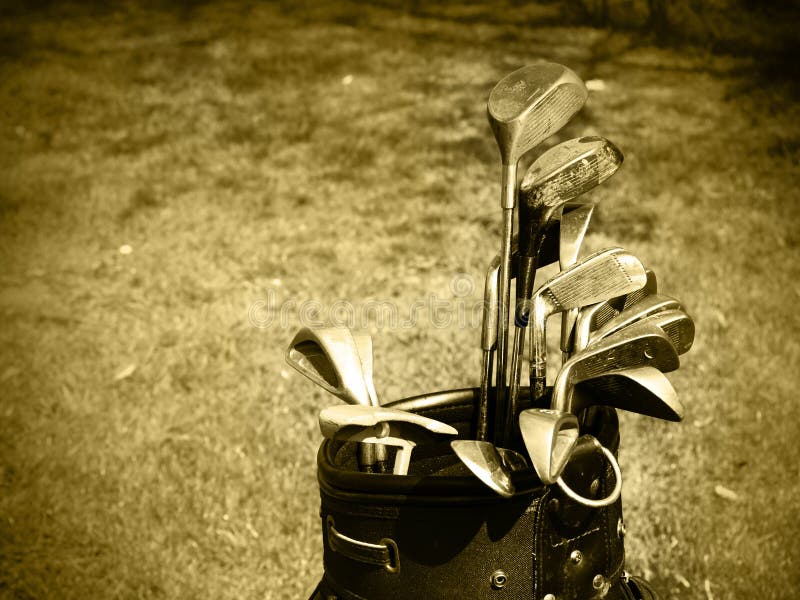 Old Set of Rough Used Golf Clubs Stock Photo Image of used, swing