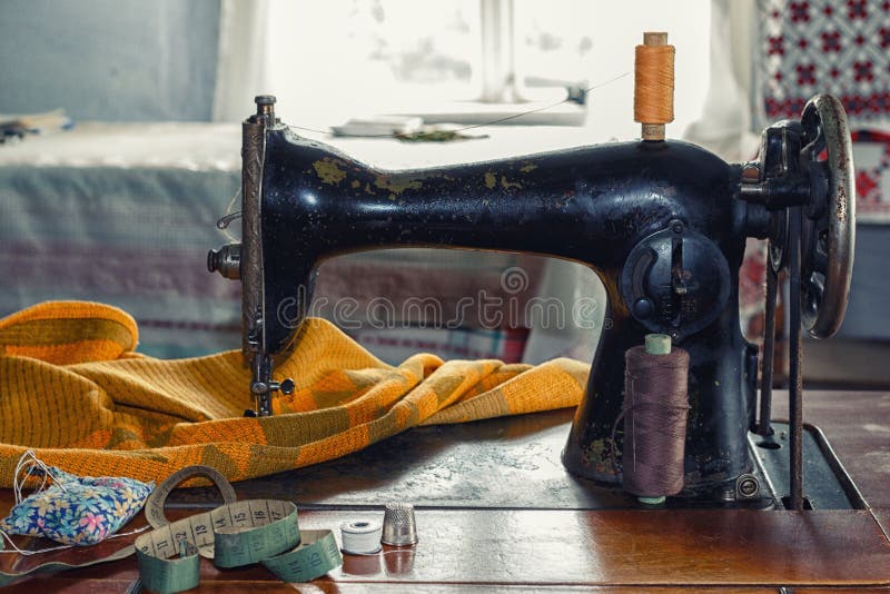 Old sewing machine. stock photo. Image of revolution, pattern - 2166094