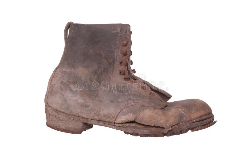 Old shabby shoe stock image