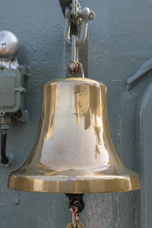 Old ship bell stock photo. Image of direction, cable 186240176