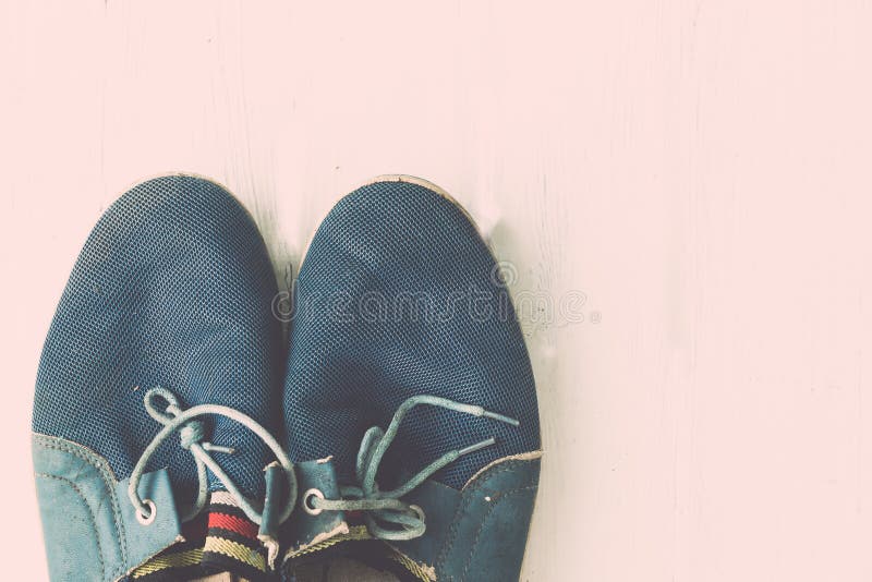 Old Sport Shoes, Old Jogging Shoes, Old Sneakers, Worn Out Sport Shoes