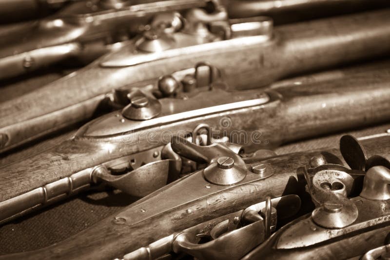 Old shotguns stock image. Image of metal, weapon, shot 26240371