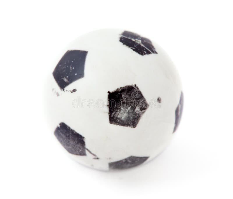 Old small soccer ball stock photo. Image of deleting 16331420