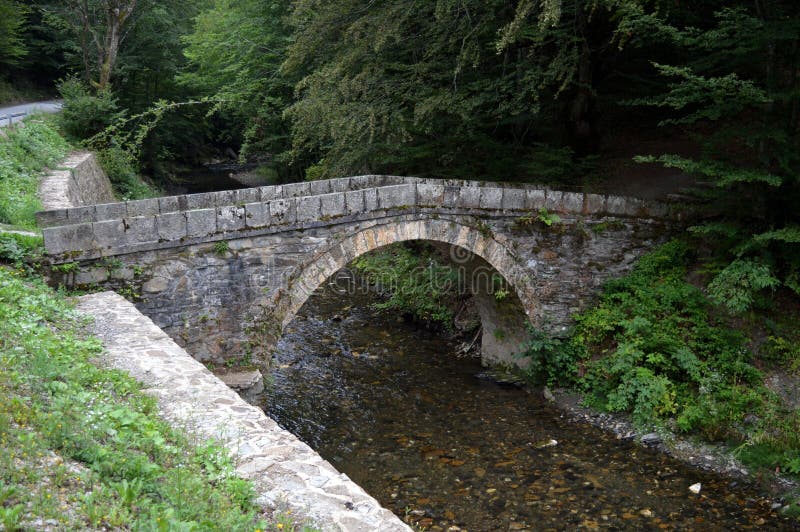 Old small stone bridge stock photos