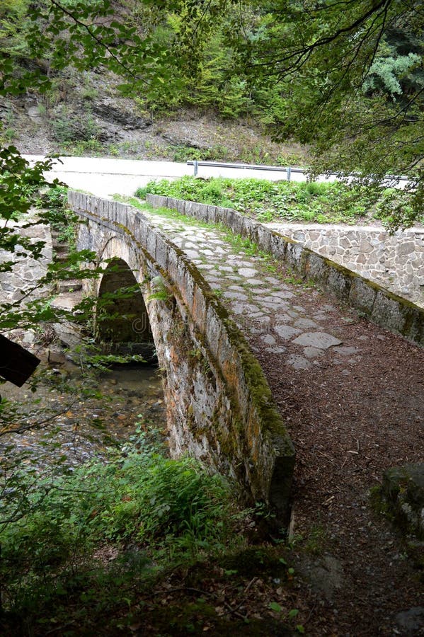 Old small stone bridge royalty free stock photos