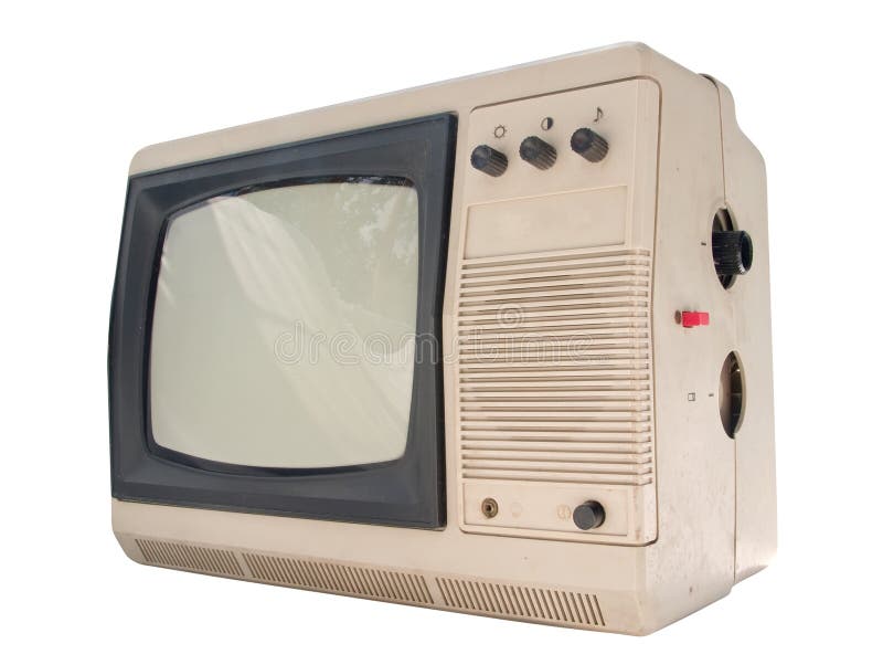 Old small TV set stock photo. Image of obsolete, broadcast 14779296