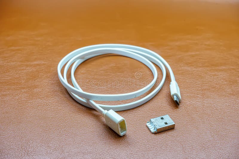 Smart phone charger cable is damaged stock image Smart phone charger cable is damaged stock image