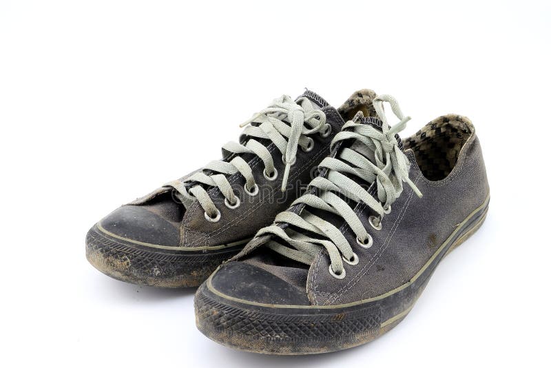 Old sneakers and dirty stock photo. Image of fashion - 116504010