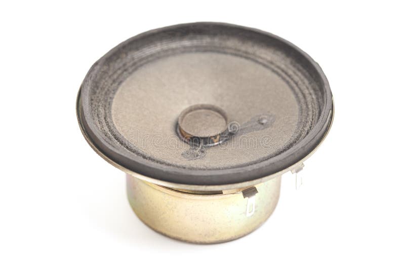 Retro Old Television Back Side Isolated on White Background. Stock