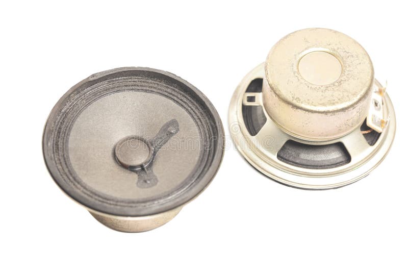 Retro Old Television Back Side Isolated on White Background. Stock