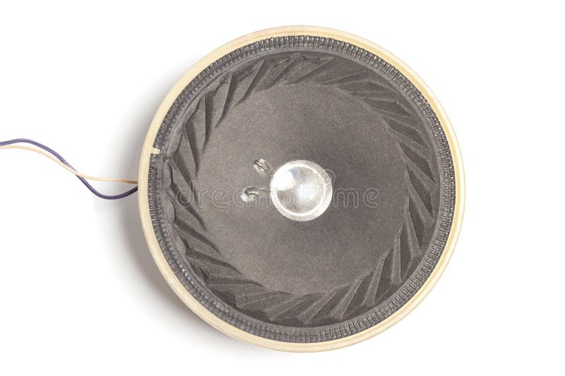 Old Speakers from the TV Isolated on White Background. Stock Photo