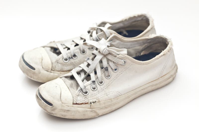 Dirty Trainers / Sneakers stock image. Image of used, isolated - 1445539