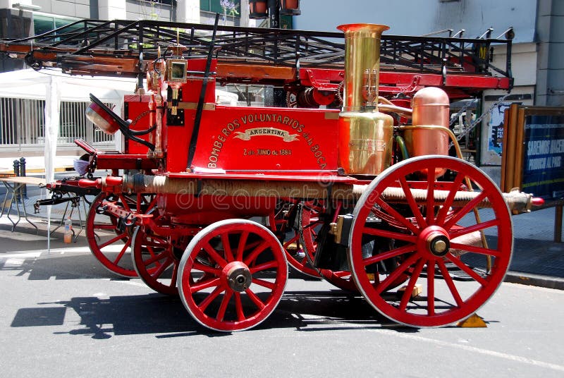 Old steam fire engine