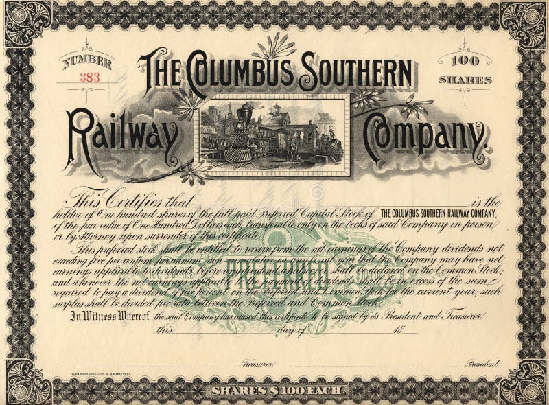 Old Stock Certificate 3