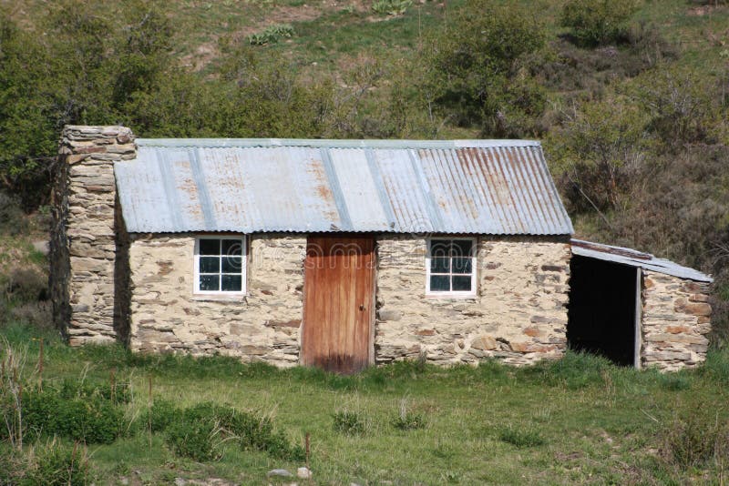 An old stone cottage in New Zealand.