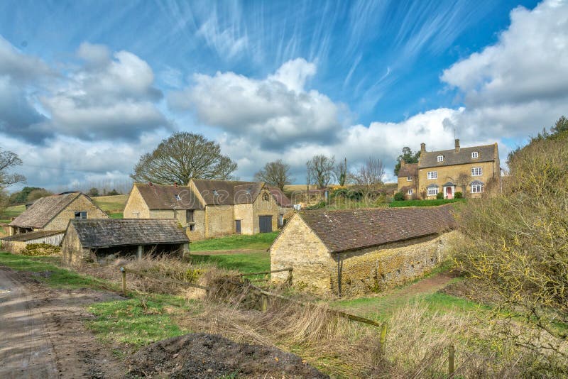 Old Stone Houses in Cotswolds, England Stock Photo Image of britain