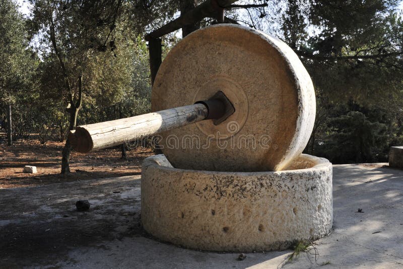 Old stone olive press.