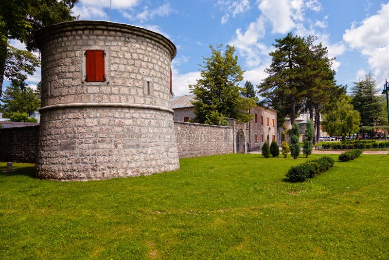 Old stone residence in Cetinje, Montenegro.