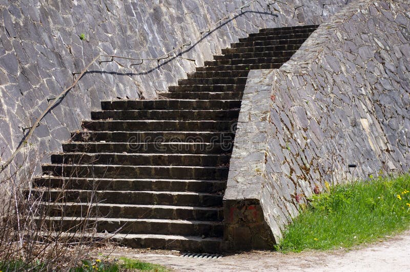 Old stone stairs.