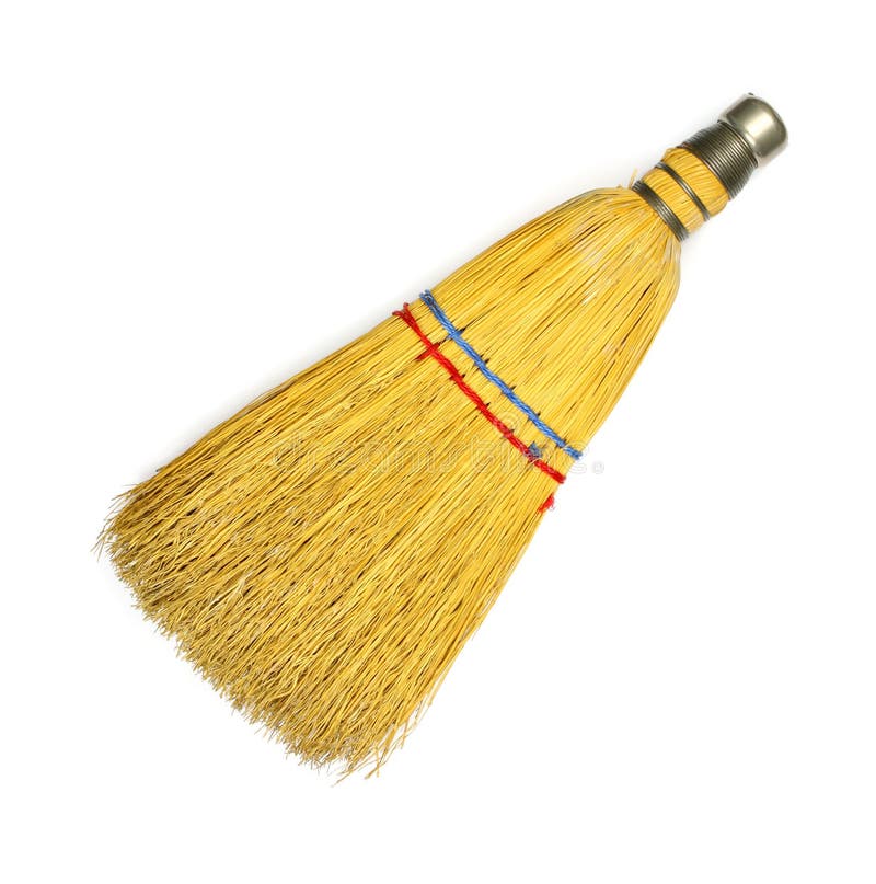 Old straw hand brush stock photo. Image of band, broom 14535782