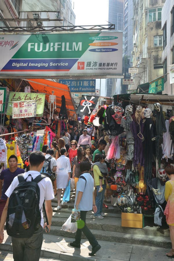 Old Street in Hong Kong editorial image. Image of booth - 36289970