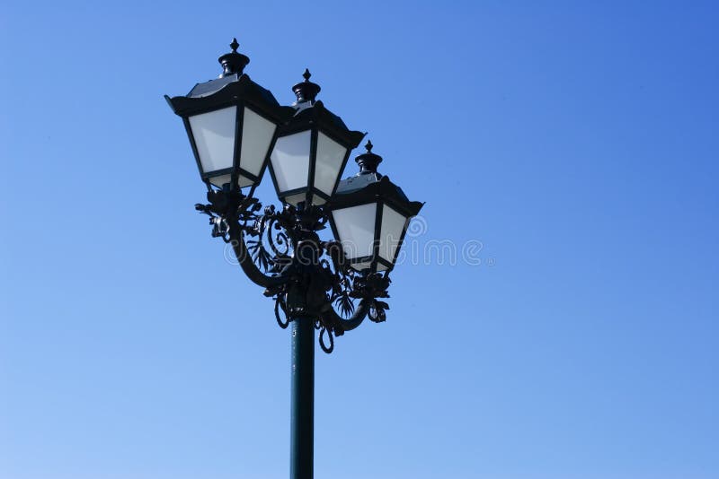 Street Lamps in the Art Deco Style Stock Photo Image of glass, iron