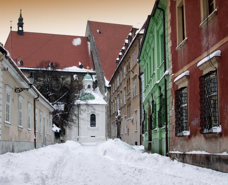 Old street in town Bratislava