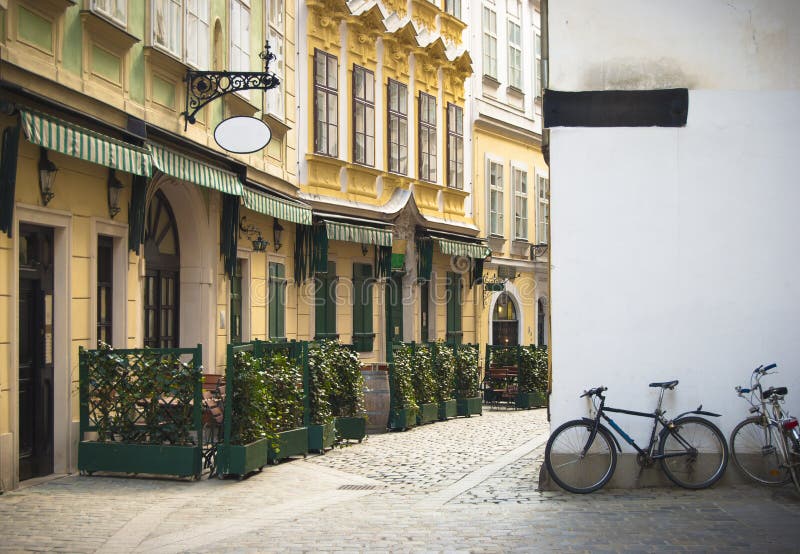 Old street in Vienna city