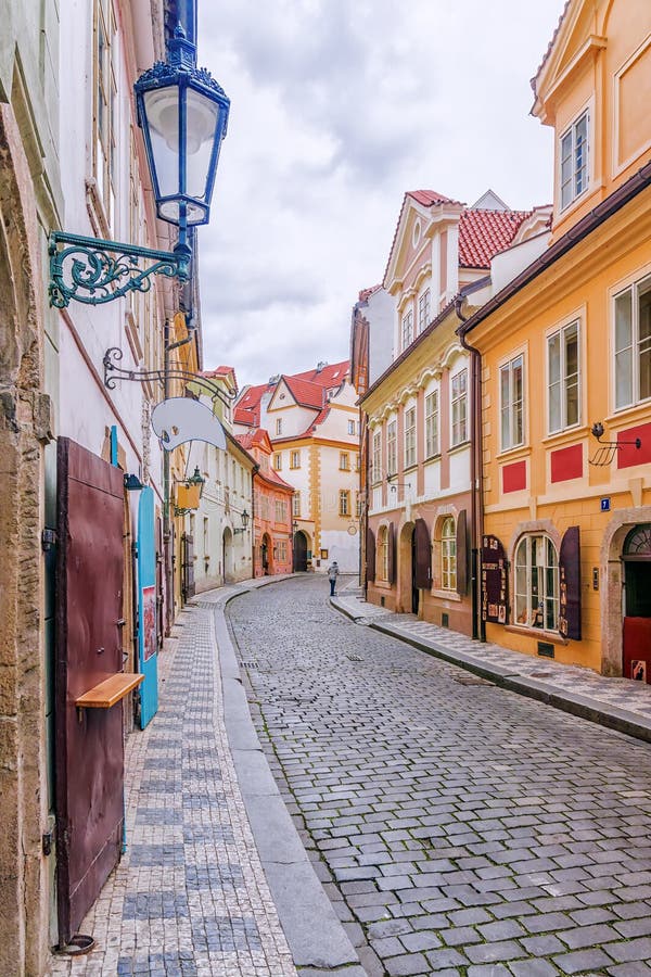 Streets of Prague. Old Houses in Prague. Architecture of Prague Old