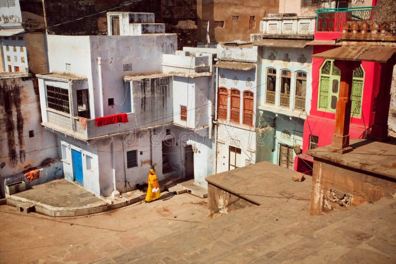 Old streets of town in India royalty free stock photo Old streets of town in India royalty free stock photo