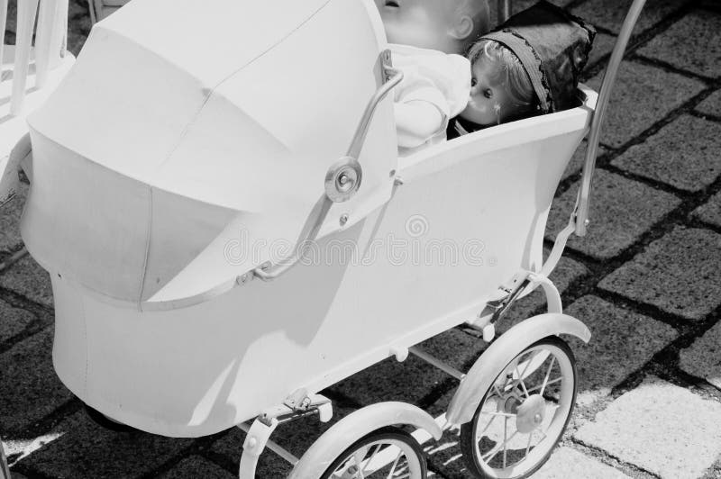 black doll stroller