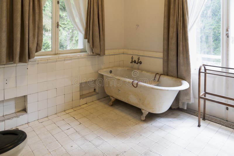 Old Style Bathroom with Bathtub Stock Image Image of mansion