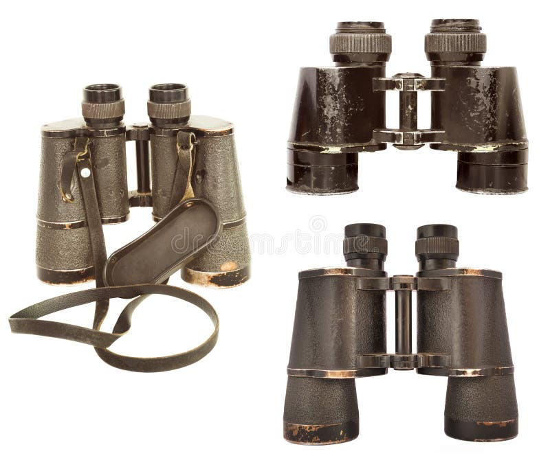Old style binoculars stock photo. Image of retro, black 80124796
