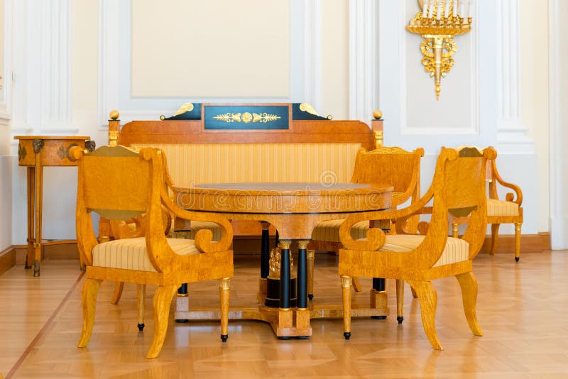 Old Style Living Room Chairs, Sofa, Table Stock Image Image of