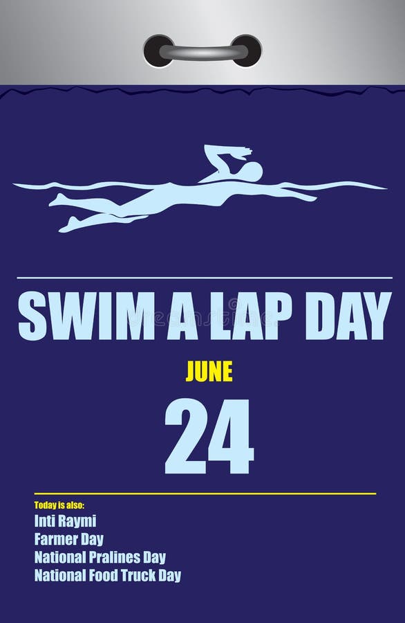 Swim a Lap Day stock vector. Illustration of calendar 250181328