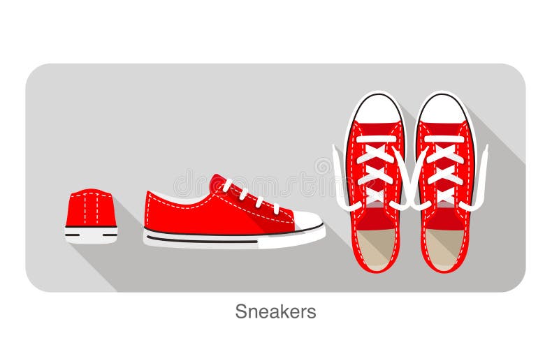 Old Style Sport Sneakers Shoe Vector Illustration Stock Vector ...