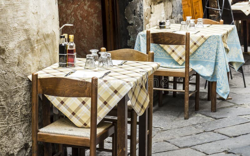 Old Style Traditional Italian Restaurant Stock Image Image of